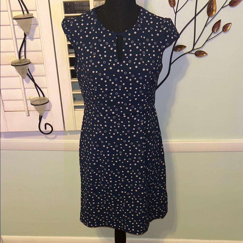 JM Collection Navy and White Mini Dress